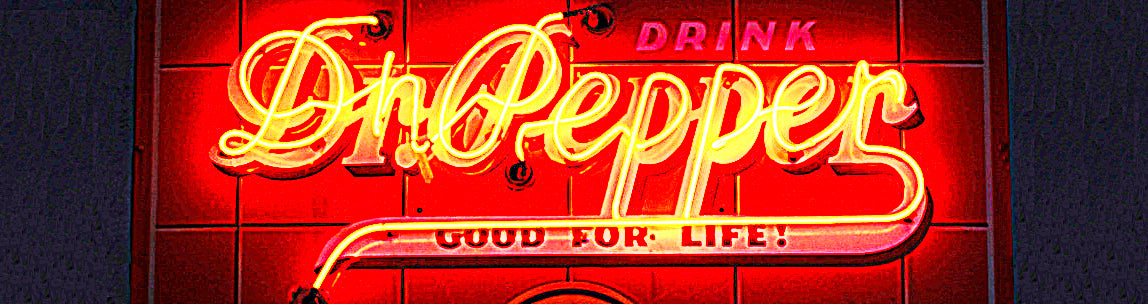 Neon drink Dr Pepper good for life sign